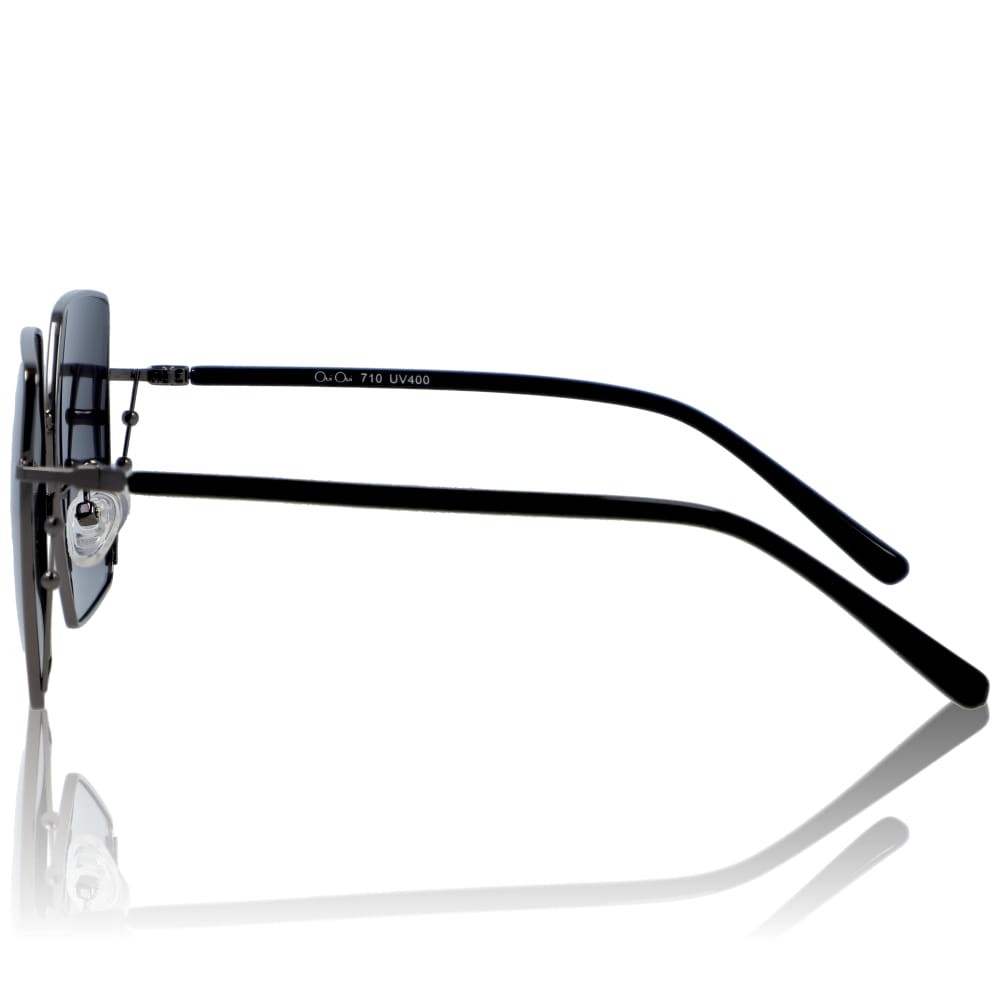 Damskie okulary przeciwsłoneczne z polaryzacją metalowe gunmetal