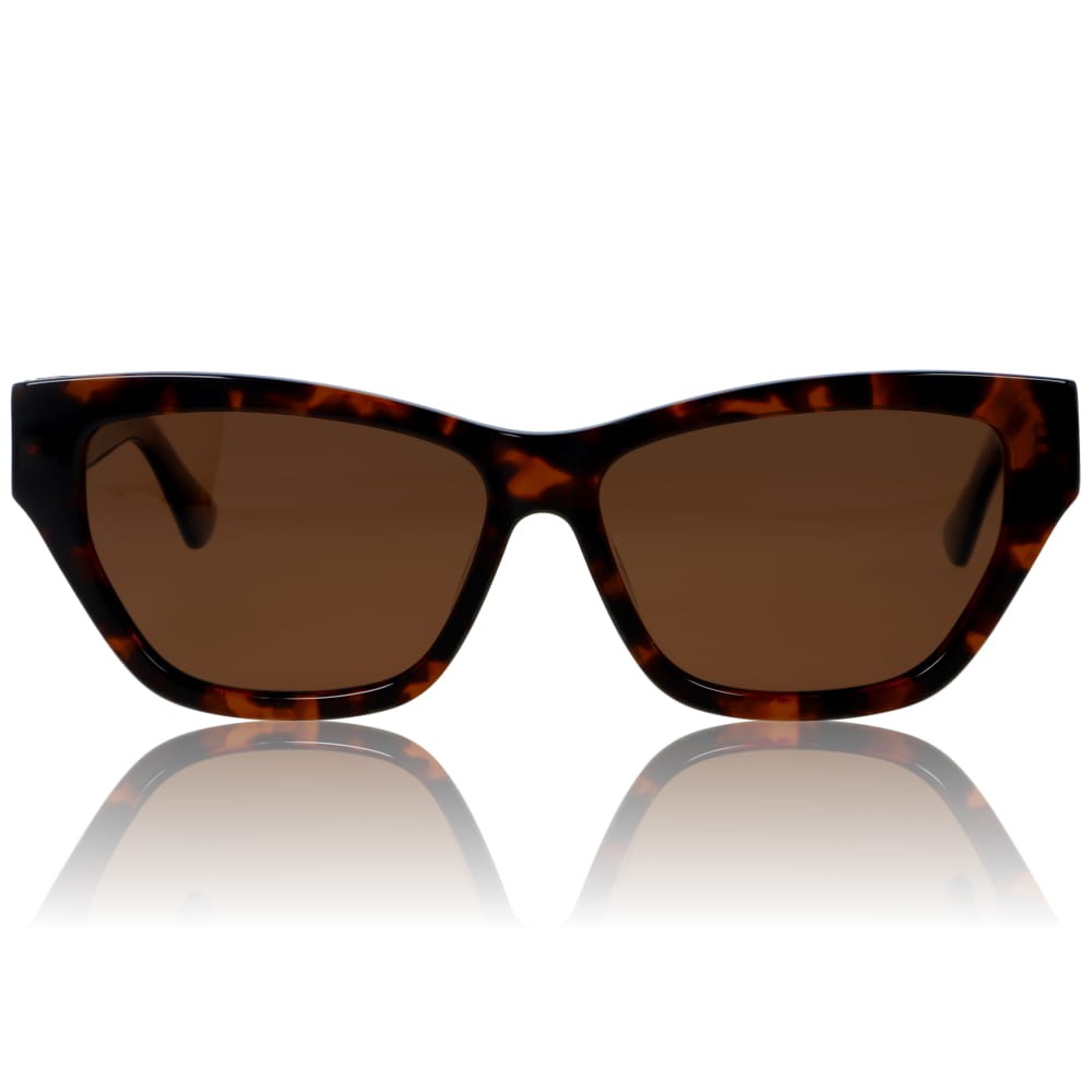 DELUXE damskie okulary przeciwsłoneczne z polaryzacją małe w panterkę ze złotą ozdobą- acetat