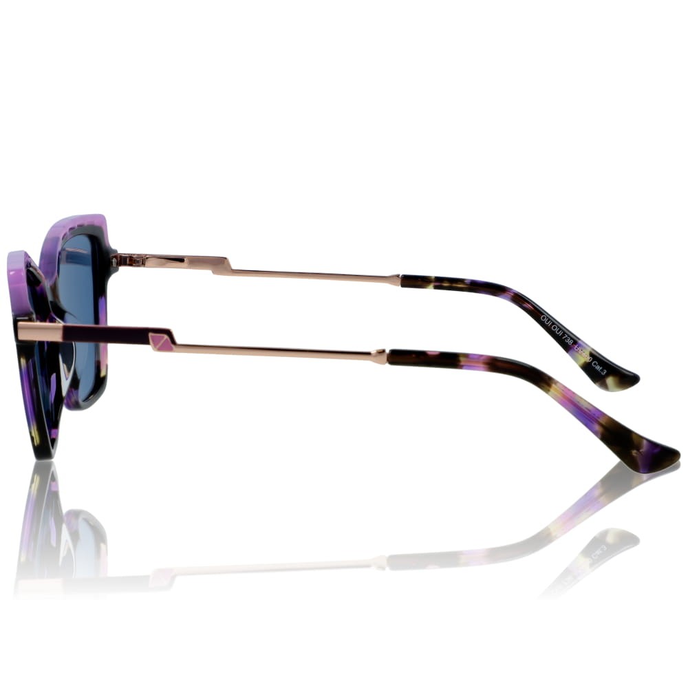 DELUXE damskie okulary przeciwsłoneczne z polaryzacją kocie szylkretowy wzór- acetat