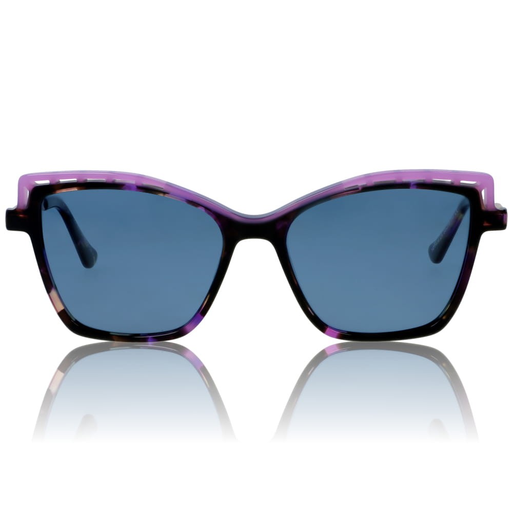 DELUXE damskie okulary przeciwsłoneczne z polaryzacją kocie szylkretowy wzór- acetat