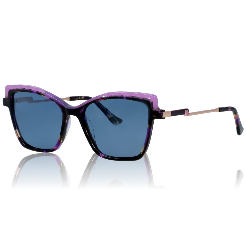 DELUXE damskie okulary przeciwsłoneczne z polaryzacją kocie szylkretowy wzór- acetat