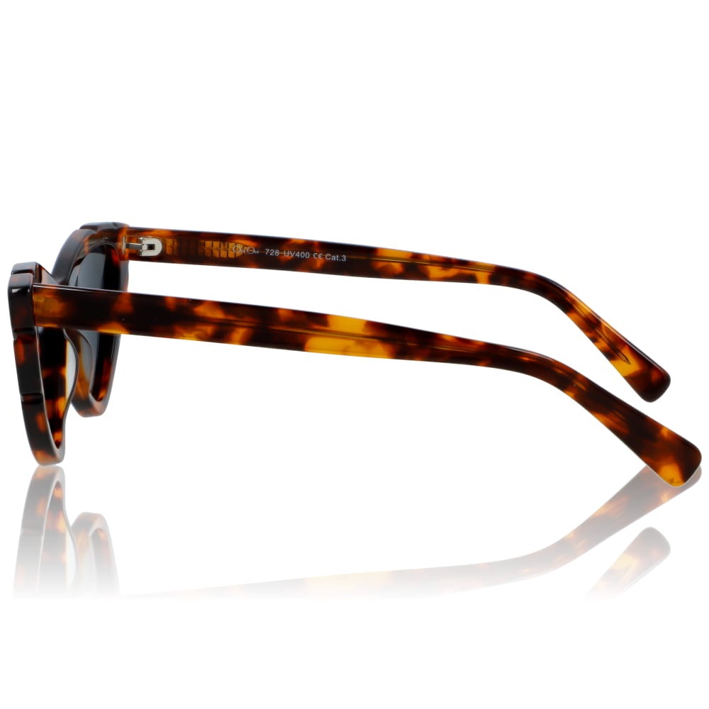 DELUXE damskie okulary przeciwsłoneczne z polaryzacją małe w panterkę kocie oko