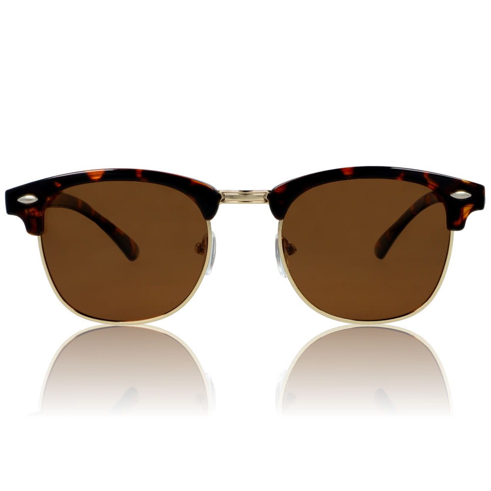 Damskie okulary przeciwsłoneczne z polaryzacją szylkretowe z metalową ramką klasyczny model retro