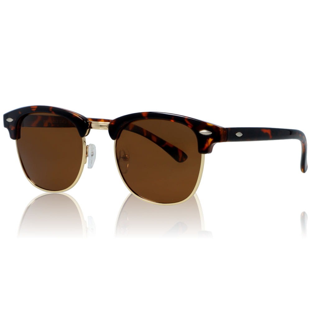 Damskie okulary przeciwsłoneczne z polaryzacją szylkretowe z metalową ramką klasyczny model retro