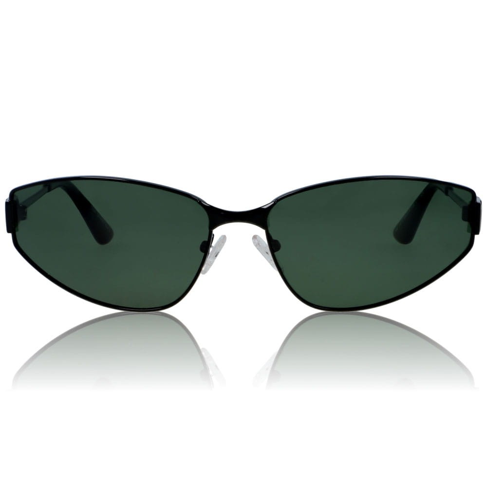 DELUXE damskie okulary przeciwsłoneczne z polaryzacją sportowa elegancja czarne z zieloną soczewką