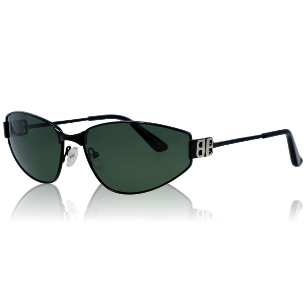 DELUXE damskie okulary przeciwsłoneczne z polaryzacją sportowa elegancja czarne z zieloną soczewką