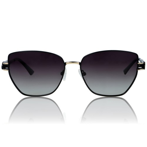 DELUXE damskie okulary przeciwsłoneczne z polaryzacją glamour metalowe