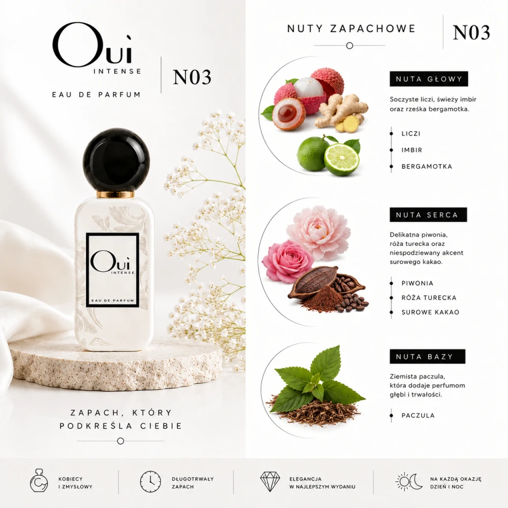 Oui Intense N03 woda perfumowana 50ML inspirowane zapachem Louis Vuitton Attrape-Rêves