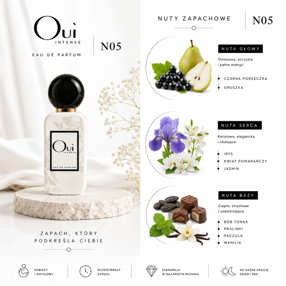 Oui Intense N05 woda perfumowana 50ML inspirowane zapachem Lancome La Vie Est Belle