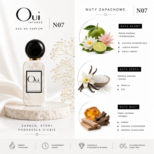 Oui Intense N07 woda perfumowana 50ML inspirowane zapachem Paco Rabanne Olympea